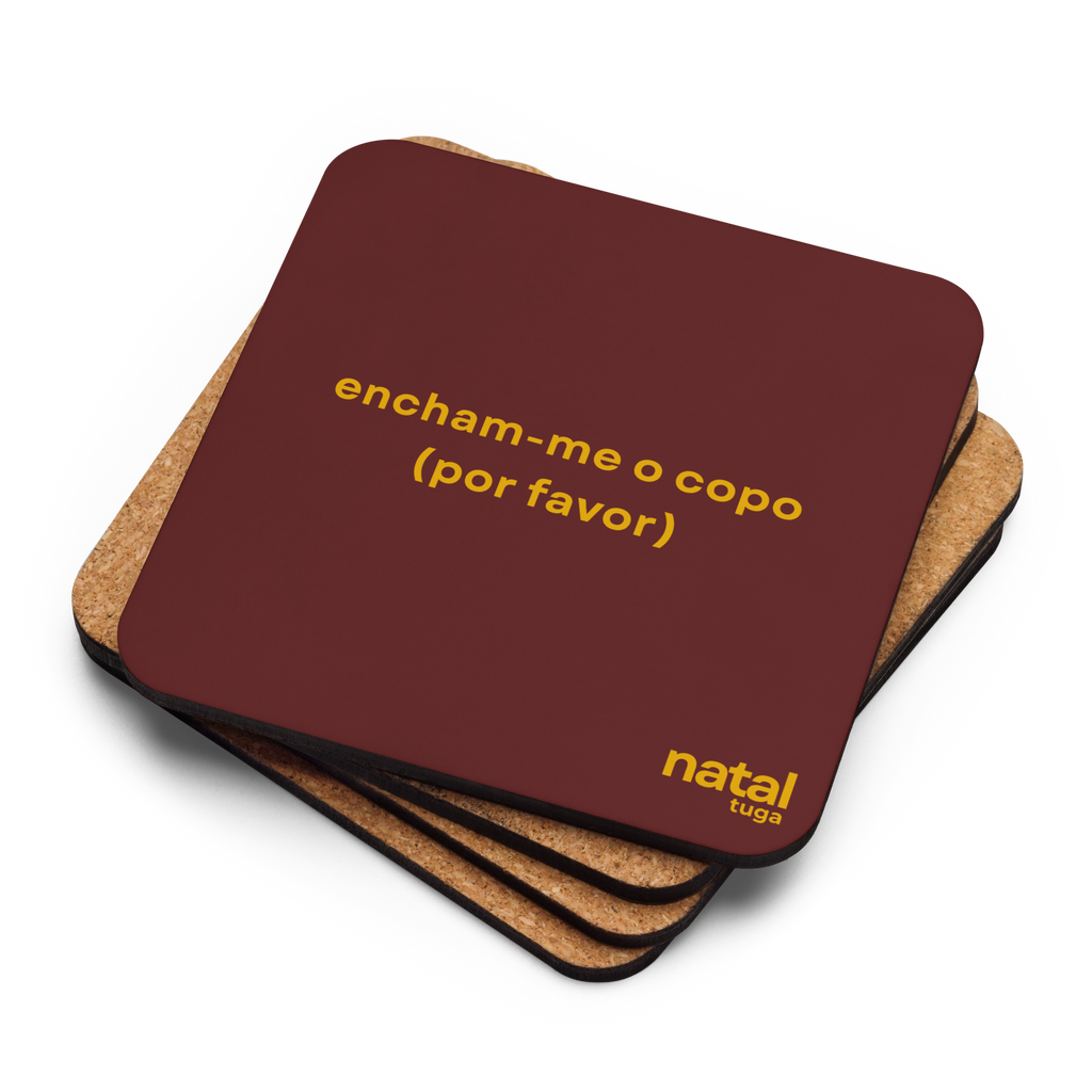 Encham-me o copo (por favor) | Base de Copo Cortiça