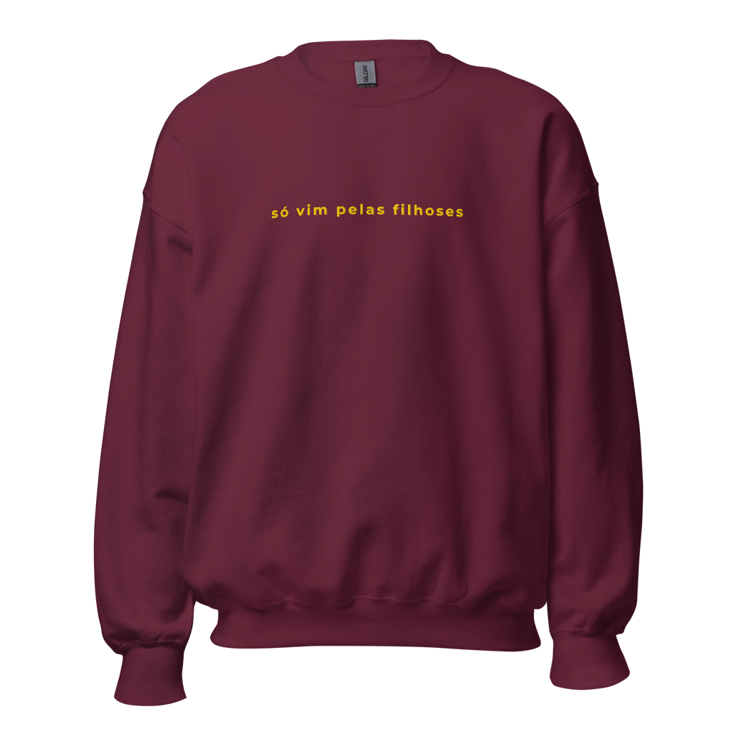 Só vim pelas filhoses | Sweatshirt Bordada Premium
