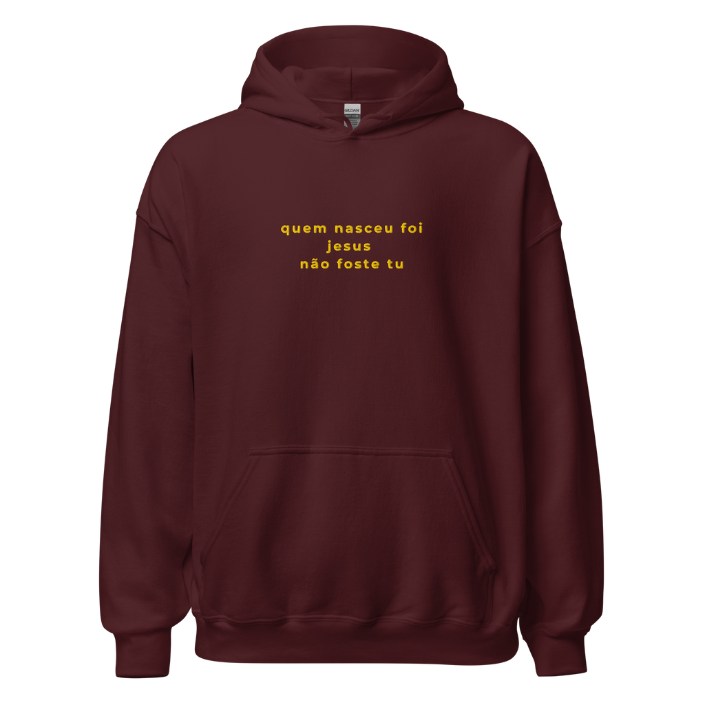 Quem nasceu foi Jesus | Hoodie Bordado Premium