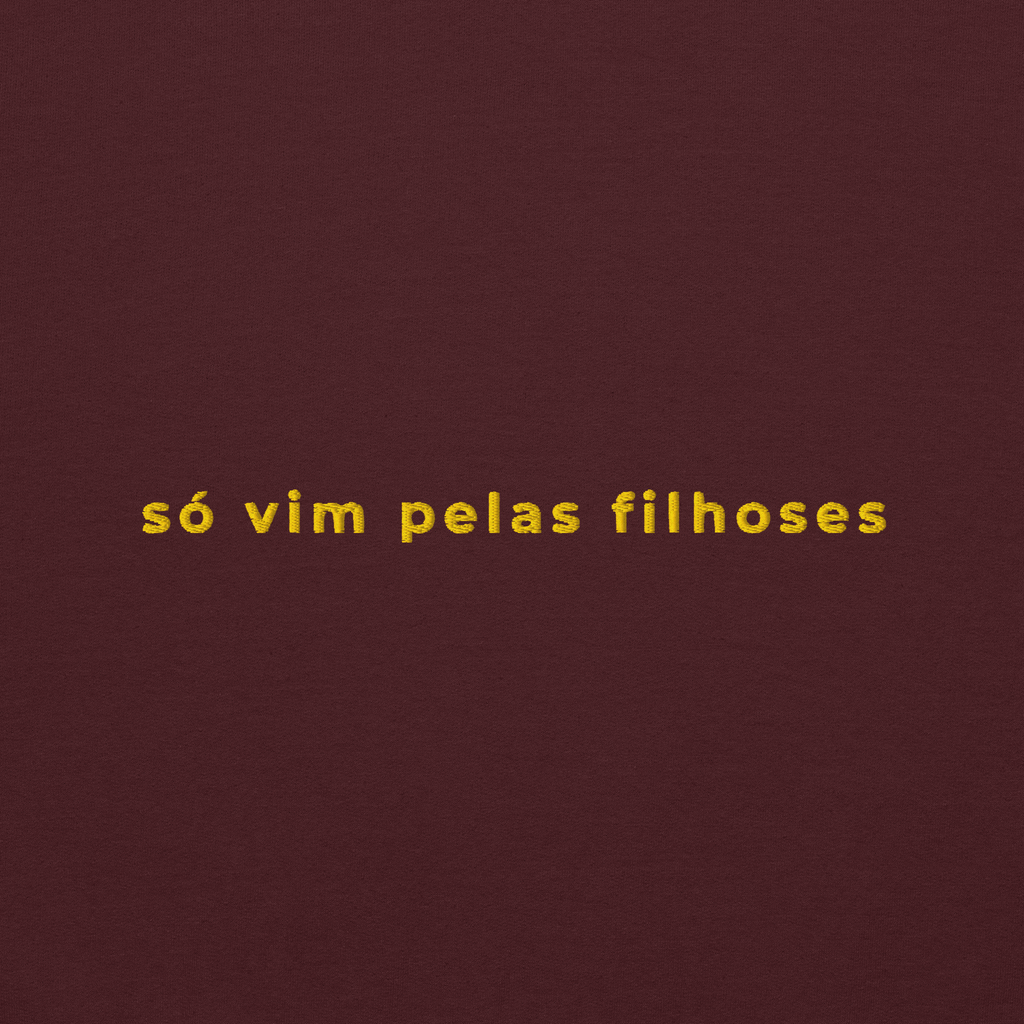 Só vim pelas filhoses | Hoodie Bordado Premium